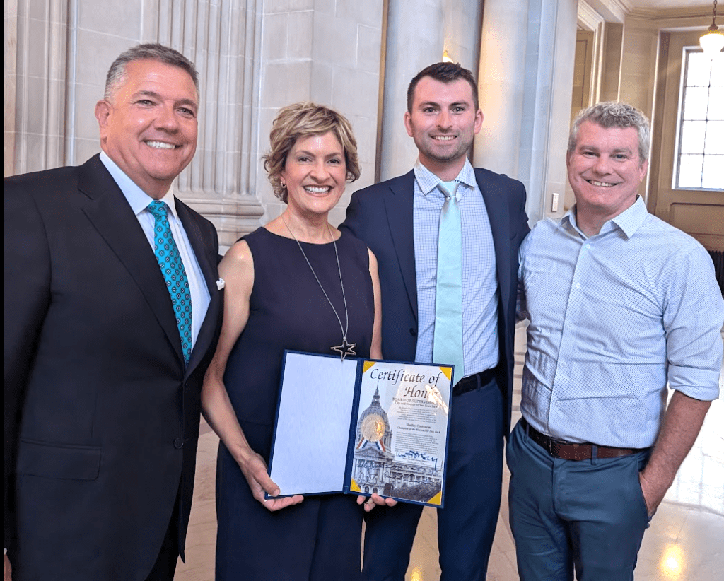 Supervisor Dorsey, Shelley Costantini, Bryan Dahl and Andrew Robinson